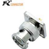 👉 F-connector BNC MALE CHASSIS MOUNT Female 4-hole Panel Connectors RF Coaxial Copper Jack Solder Plug