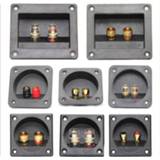 👉 F-connector 2-Way Banana jack and plugs home Car Stereo Screw Cup Connectors Subwoofer Speaker Box Terminal Binding Post