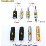 Audio adapter 1PCS 2.5mm/3.5mm Female To Connector Coupler Stereo F/F Extension plug Converter Male