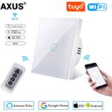 👉 Switch AXUS EU Standard Tuya Smart Life 1 Gang Way WiFi Wall Light Touch for Google Home Alexa Voice Control No need neutral