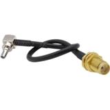 Modem SMA Female Socket to CRC9 Male Plug Right Angle RG174 RF Coaxial Pigtail External Antenna Cable Adapter for HUAWEI 3G