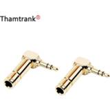 👉 Earphone alloy 1PC Luxury Jack 3.5mm Right Angle plug 3Pole Gold-plated Wire Connector Fit for 6mm Cable DIY Play Aluminum tube