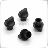 👉 Potentiometer zwart 10 Piece Black flat knob cap 13mm*15.8mm adjustment D shaft / flower inner hole 6mm