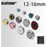 👉 Switch 12/16mm Momentary Reset DIY Ultrathin Lamp Waterproof IP65 Touch With Light Short Metal Push Button