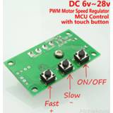 👉 Switch DC 6v 12v 28v 2A Motor Speed PWM Regulator Module Touch Button MCU Controller