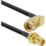 Wifi router 1Pcs RP-SMA Male Right Angle to Female LMR200 Antenna Extension Cable For Gateway 10/15/20/30/50/60CM