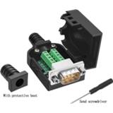 👉 F-connector DB9 Connector Male Female D-SUB 9 Pin Plug RS232 RS485 Breakout Terminals 21-24 AWG Wire Solderless Connectors