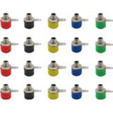 Binding rood zwart donkergroen geel blauw 10PCS/lot 5 Color 4mm Banana Post Female Socket Plug Adapter DIY Red Black Green Yellow Blue