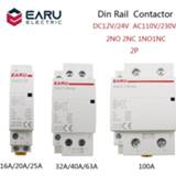 👉 Switch 2P 16-100A AC 110V 220V 50/60Hz Din Rail Household Modular Contactor Controller 2NO 2NC 1NO 1NC DIY Smart Home Hotel