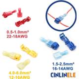 F-connector 40PCS/20Set Scotch Lock Quick Splice Wire Connectors Terminals Crimp Electrical Car 22-18AWG 0.5-1mm^2 AC/DC 300V 10A Set