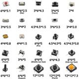 👉 125pcs 25Types/lot Assorted Micro Push Button Tact Switch Reset Mini Leaf Switch SMD DIP 2*4 3*6 4*4 6*6 diy electronic kit