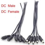 F-connector zwart 5.5x2.1mm DC male or female 1/5/10 pcs Black wire adpter 12V plug cable connector led light strip power connectors