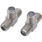👉 F-connector 2 PCS 2-Way F-Type Combiner TV Coaxial Connectors RF Adapters Joiners