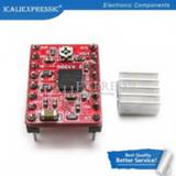 Stepper rood 1PCS A4988 StepStick Driver+Heatsink for Reprap Pololu 3D Printer Red M08 dropship L29K In Stock