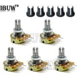 👉 Potentiometer 5 Sets WH148 1K 10K 20K 50K 100K 500K Ohm 15mm 3 Pin Linear Taper Rotary Resistor with AG2 cap For Arduino
