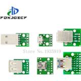 Breakout board Micro Mini USB A Male 2.0 3.0 Female B Connector Interface to 2.54mm DIP PCB Converter Adapter