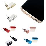 👉 Earphone 2Pcs Type C Metal Charging Port Dust Plug Replacement For Type-c Mobile Phone 3.5mm Headset Stopper Solid Colors