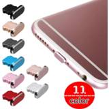 👉 Stoppertje 11 Colors 1PC Colorful Metal Anti Dust Charger Dock Plug Stopper Cap Cover for IPhone 12 Pro MAX X XR 8 7 6S Plus