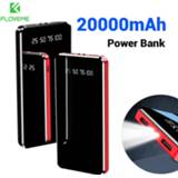 👉 Powerbank FLOVEME Mirror Screen Power Bank 20000mAh Dual USB LED Display Portable Charger For Xiaomi External Battery Poverbank