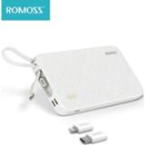 👉 Battery pack ROMOSS QS10 Power Bank10000mAh With Built-in Micro USB Cable External Travel Size Portable Charger For iPhone