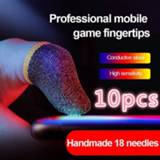 Glove 10pcs Mobile Game Fingertip Gloves Finger Sleeve TouchScreen Controller Sweatproof For Phone Gaming Pubg