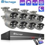 👉 Videorecorder Techage H.265 8CH 1080P POE NVR Kit CCTV Security System Two Way Audio 2MP AI IP Camera Outdoor Video Recorder Surveillance Set