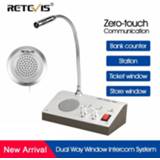 👉 Intercom Retevis RT-9908 Dual Way Window System Bank Counter Interphone Zero-touch For Business Store Station Ticket