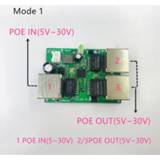 👉 Power supply Reverse POE switch IN/OUT5V/12V/24V 75W/2=38.5W 100mbps 802.3AT 45+78- DC5V~30V long distance series Force