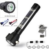 Zaklamp Outdoor Solar Power Multi-Purpose 10-In-1 Tactical Flashlight Emergency Survival Glass Breaker Camping Car Home Torch Dropshipin