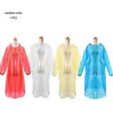 Regenjas PVC Disposable Raincoat Adult Waterproof Emergency Rain Poncho Portable Travel Camping Outdoor Random LESHP