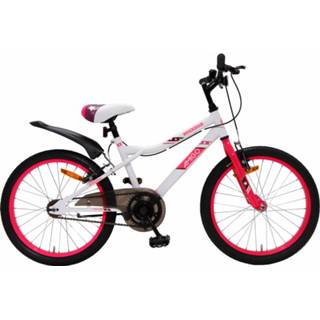 👉 Wit staal meisjes AMIGO Rockstar 20 Inch 32 cm V Brakes 8719817986774