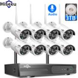 👉 Hiseeu 1080P H.265+ Wireless CCTV System 8CH 2M HD wi-fi NVR Kit Outdoor Audio IP Wifi Camera Security System Surveillance Set