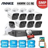 👉 ANNK H.265+ 5MP Lite Ultra HD 8CH DVR CCTV Security System Outdoor 5MP EXIR Night Vision Camera Video Surveillance Kit
