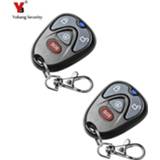 👉 Afstandsbediening wit plastic YobangSecurity 2pcs/lot 433MHz Wireless G90B Remote Control Arm/disarm Keychain with 12V27A Battery