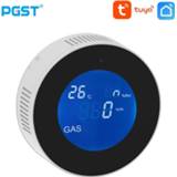 👉 Monitor PGST Tuya WiFi Smart Natural Gas Leakage Detecor Alarm Digital LCD Temperature Display Sensor for Home Kitchen