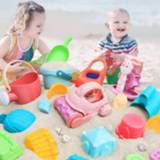 👉 Shovel plastic kinderen 18/25Pcs Portable Kids Beach Bucket Tool Castle Mold Play Sand Water Toy Set