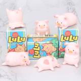 👉 Ornament LULU Pigskin Garage Kit Model Ornaments Cute Cicistory Can Full Set Blind Box Piggy Toy Doll