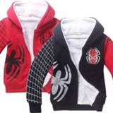 Fleece jas kinderen Disney Anime Spider-Man winter thick jackets Cotton Warm Jacket Animation Peripheral Kids Clothing