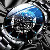 👉 Watch steel Fashion Men Stainless Luxury Calendar Quartz Watches Professional Casual Men's Clock Relogio Masculino 2020
