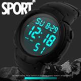 Stopwatch rubber jongens Fashion Waterproof Men's Boy LCD Digital Date Sport Wrist Watch Men Outdoor Electronic