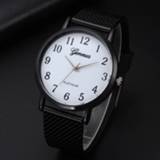Riem silicone vrouwen Classic Mesh Belt Watches Quartz Bracelet Ladies Wrist Watch For Women Casual Reloj Mujer Elegante Gifts