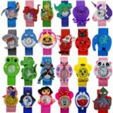 👉 Watch kinderen jongens meisjes Kids 30 Kinds of Cartoon Dinosaur Unicorn Butterfly Pat Strap Children for Boys Christmas Present Toy Clock Girl