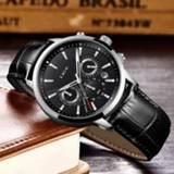 👉 Watch zwart leather 2020 New Mens Watches LIGE Top Brand Luxury Casual Quartz Men Sport Waterproof Clock Black Relogio Masculino