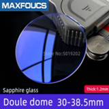 👉 Lens blauw Sapphire glass antireaction Blue AR-coating Double dome 1.2mm thick 30mm ~ 38.5mm dia watch replacement parts