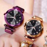 👉 Watch steel vrouwen Luxury Women's Watches Bracelet Quartz Stainless illuminate Magnet women Starry Sky Wrist Ladies Dress Clock