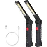 👉 Zaklamp COB LED Rechargeable Work Light with Magnetic Base Folding Outdoor Maintenance Tool Usb Magnet Flashlight