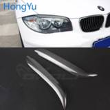 👉 Hoofdlamp carbon fiber For BMW 1 Series E81 E82 E87 E88 2004-2010 Headlight Cover Eyebrows Eyelid Trim Sticker