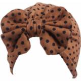 Beanie baby's meisjes Baby Girls Knitted Polka Dot Floral Print Turban Hat Bowknot Cap Elastic