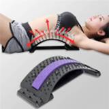 👉 Back Massager Stretcher Equipment Massageador Magic Support Stretch Fitness Relaxation Spine Pain Lumbar Relief Back Stretcher