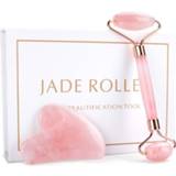 👉 Natural Rose Quartz Roller Facial Jade Roller Stone Gua sha Scraper Face Lifting Massage Skin Eye Body Massager Beauty Care Tool